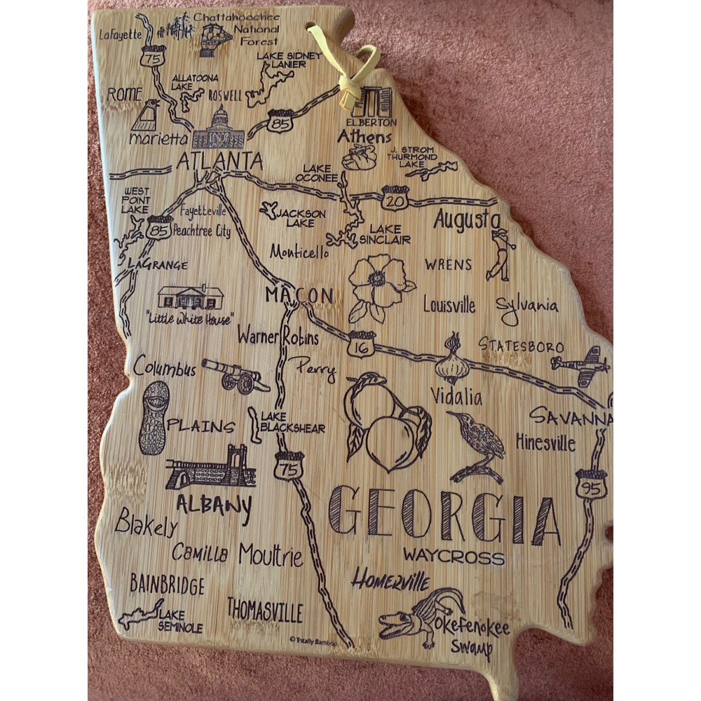 Totally Bamboo state of Georgia cutting board decorative